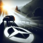 Citroën électrique véhicule sombre avec en logo sur le bitume