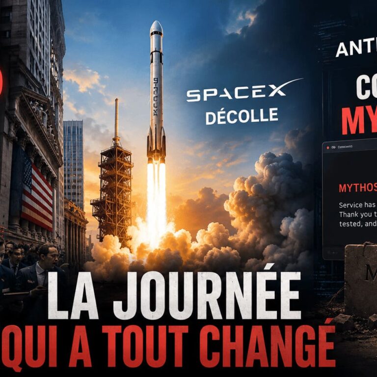 Dow explose, SpaceX décolle, Anthropic coupe Mythos — la journée qui a tout changé